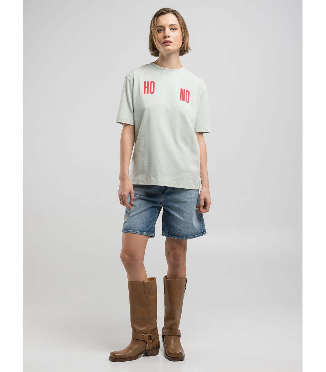 BOXフィット オープンエンドジャージープリントTシャツ 詳細画像 ライトミント 2